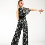 Black & Silver Lace Cape leotard2