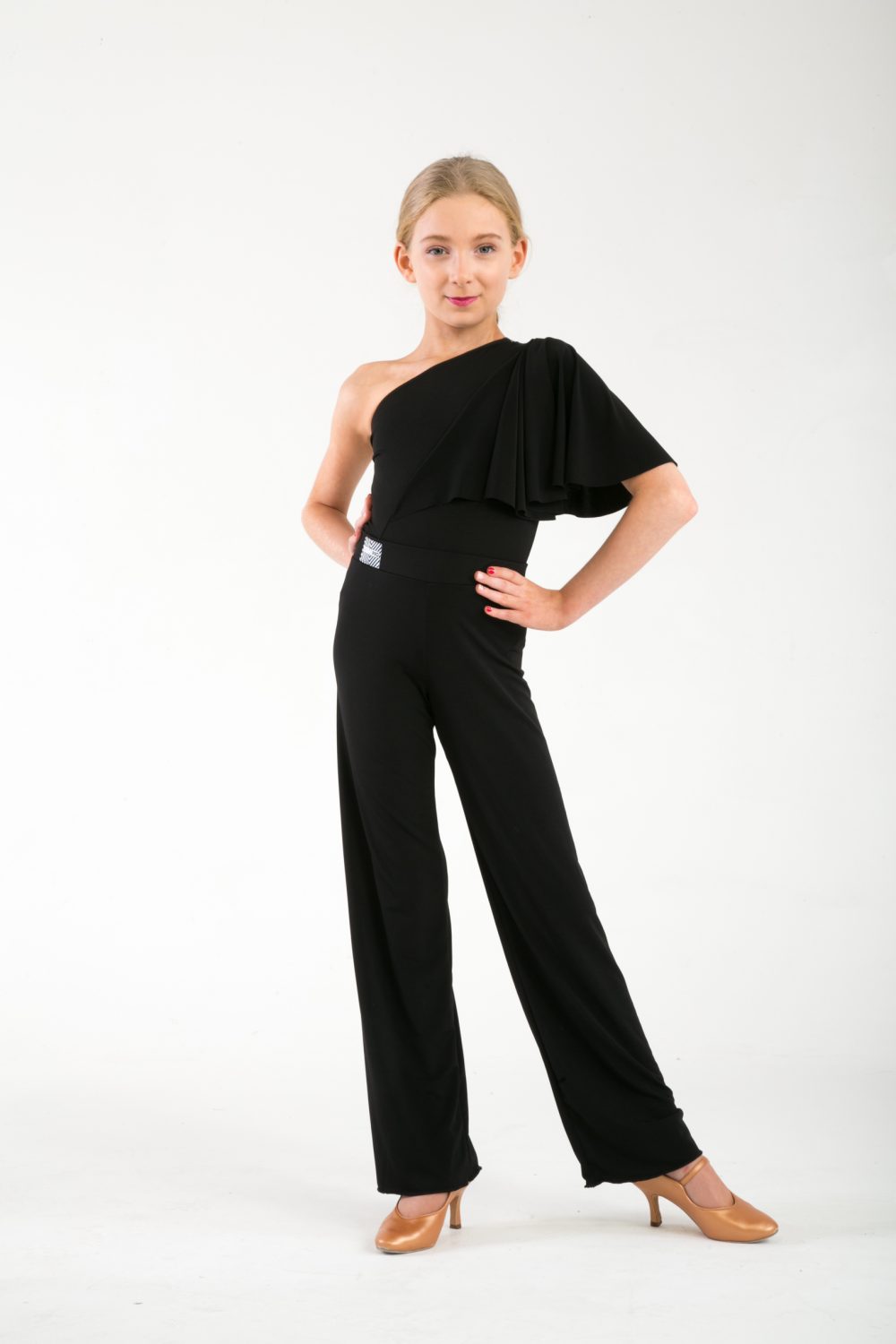 Girls Crepe Cape Leotard