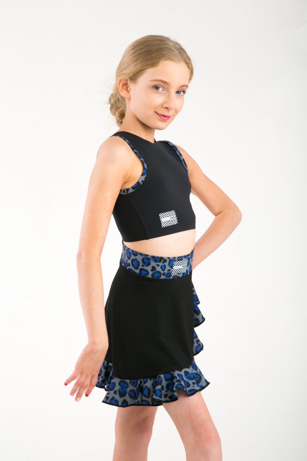 Girls Leopard Trim Crop