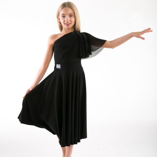 Girls Pleated Cape Leotard