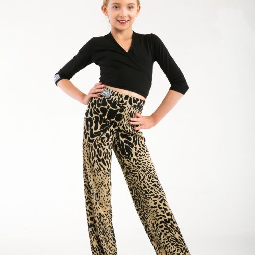 Pleated Leopard Print Trouser