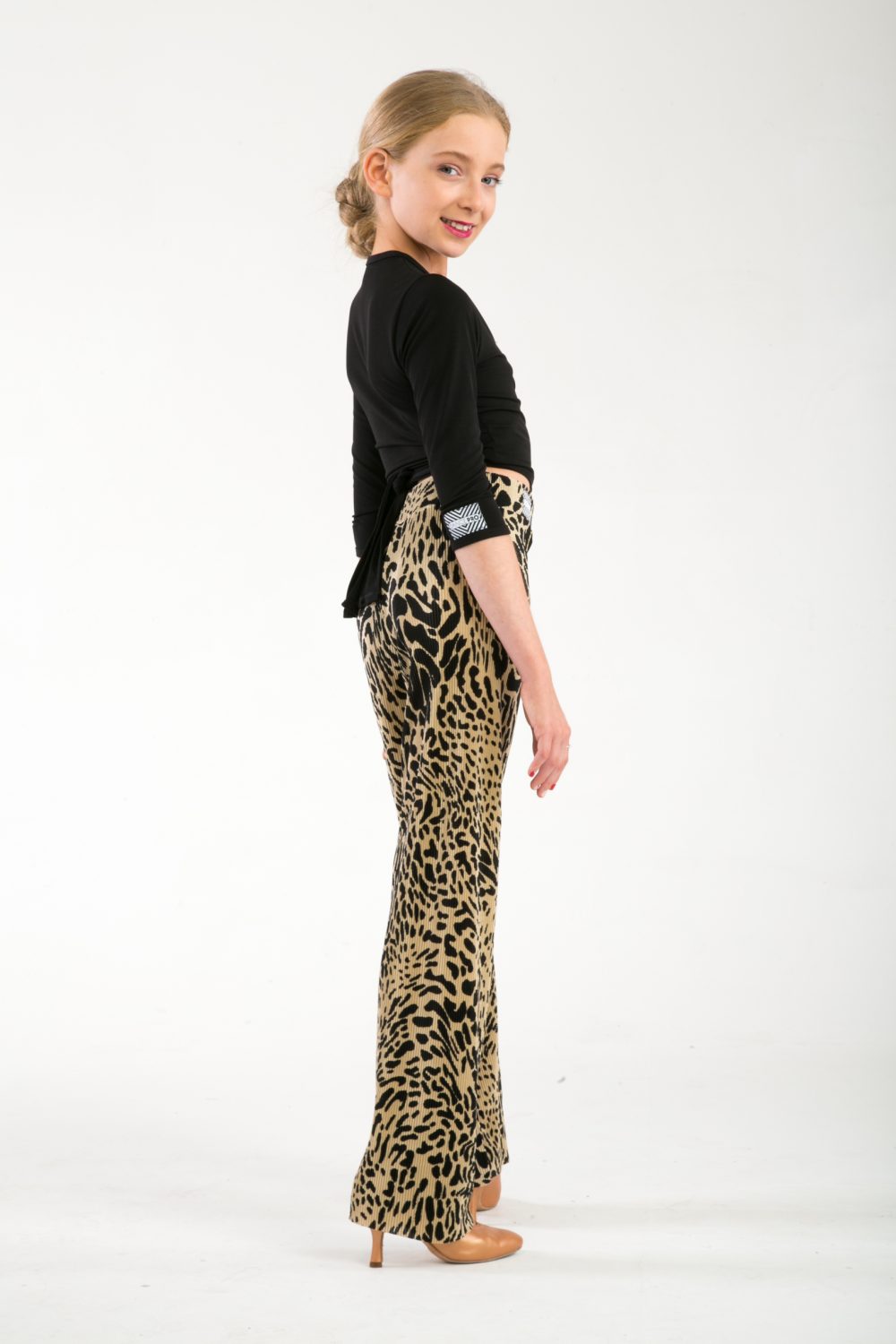 Pleated Leopard Print Trouser